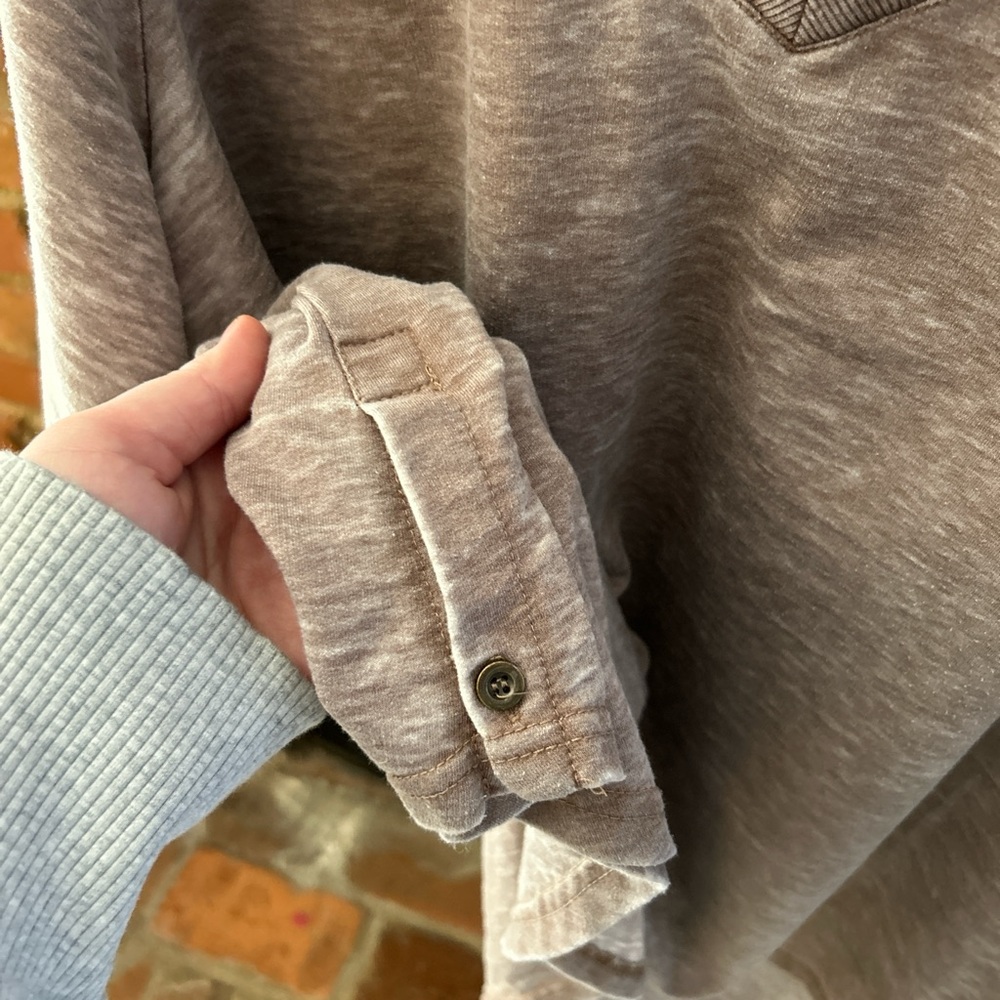 Women's V-Neck Mocha Top - Picture 3 of 3